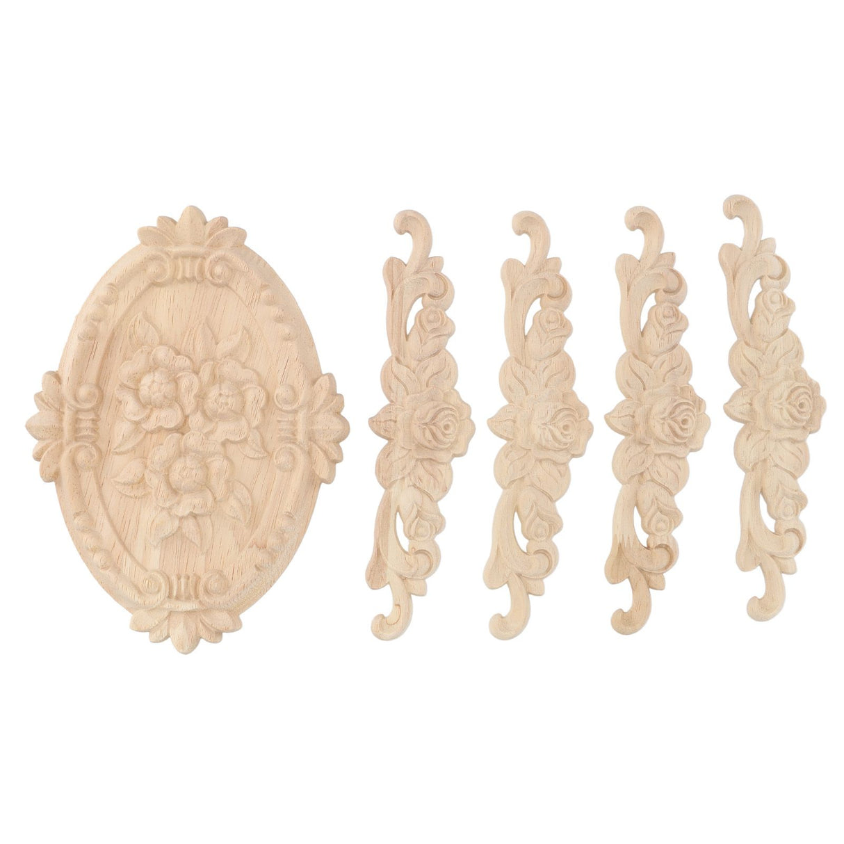 Wood Appliques European Style Exquisite Appearance Decorative Wood Carved Corner Onlay for Cabinet Door Decoration