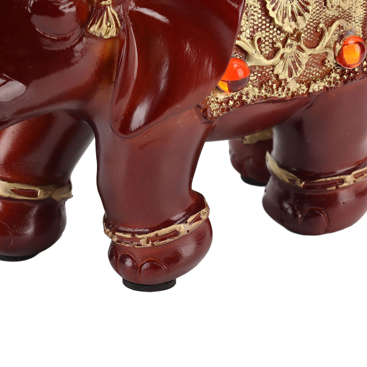 Elephant Statue Durable Resin Cute Elegant Attract Wealth Round Corner Elephant Decor for Home Bedroom Office