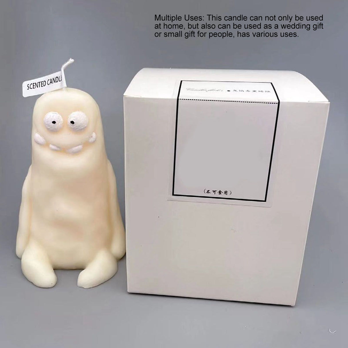 Clay Man Shaped Candle Cartoon Fragrant Candles Funny Ugly Cute Candle Souvenirs Thin White