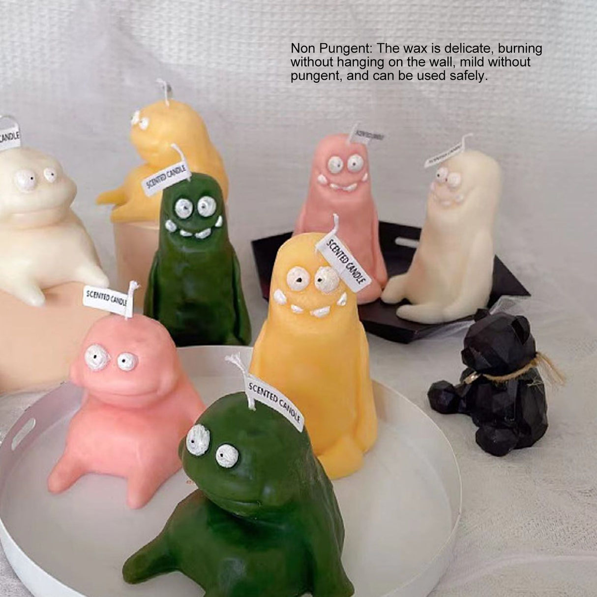 Clay Man Shaped Candle Cartoon Fragrant Candles Funny Ugly Cute Candle Souvenirs Thin White