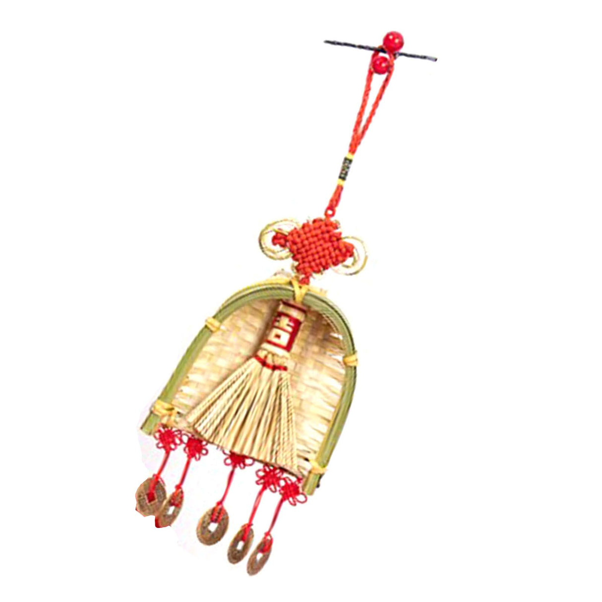 Broom Dustpan Decor Chinese Year Ornament Pendant New Tassel Hanging Decor Mini Fortune Broom Decoration B2