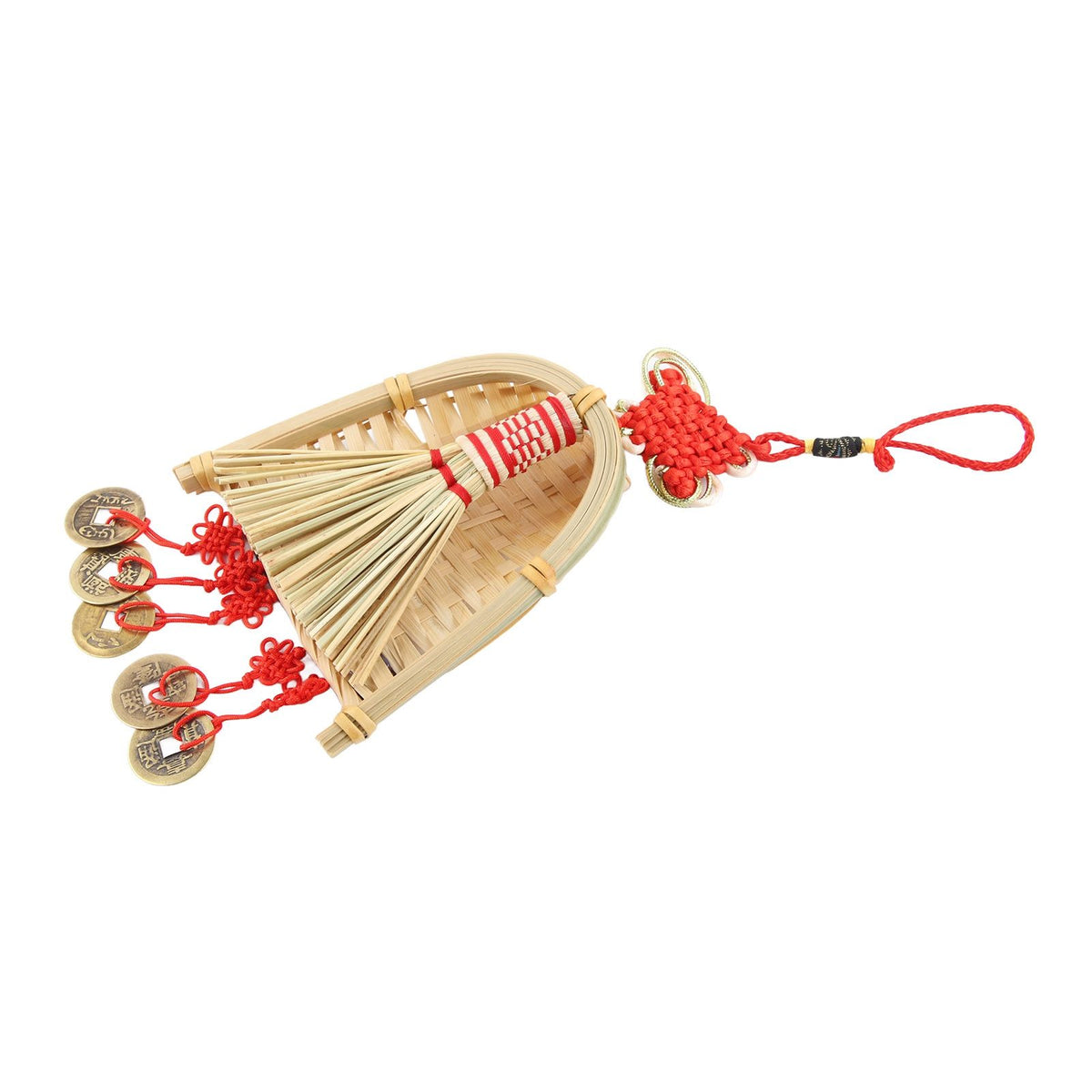 Broom Dustpan Decor Chinese Year Ornament Pendant New Tassel Hanging Decor Mini Fortune Broom Decoration B3