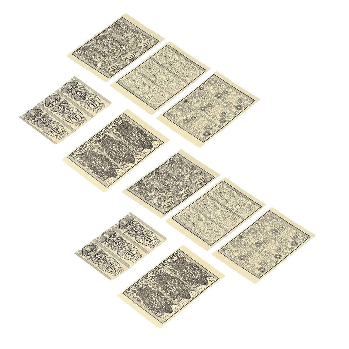 10 PCS Outdoor Camping Light Stickers Telescopic Flashlight Lamp Sticker Retro Camp Ambient Light Sticker