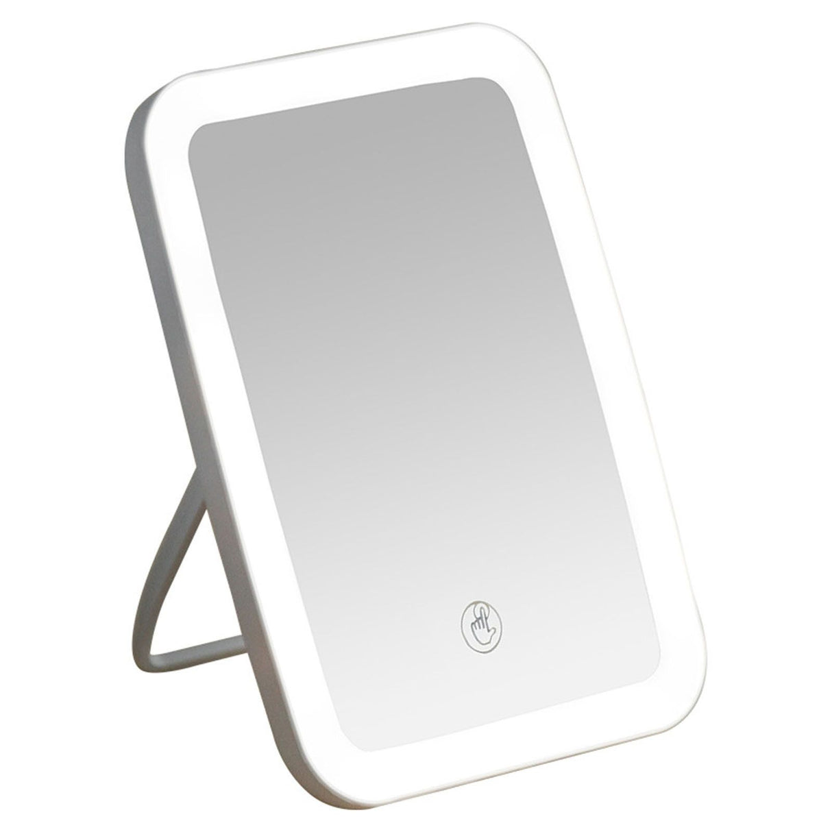 Makeup Mirror USB Rechargeable Foldable Portable Touch Regulable LED Makeup Mirror for Bathroom Travel