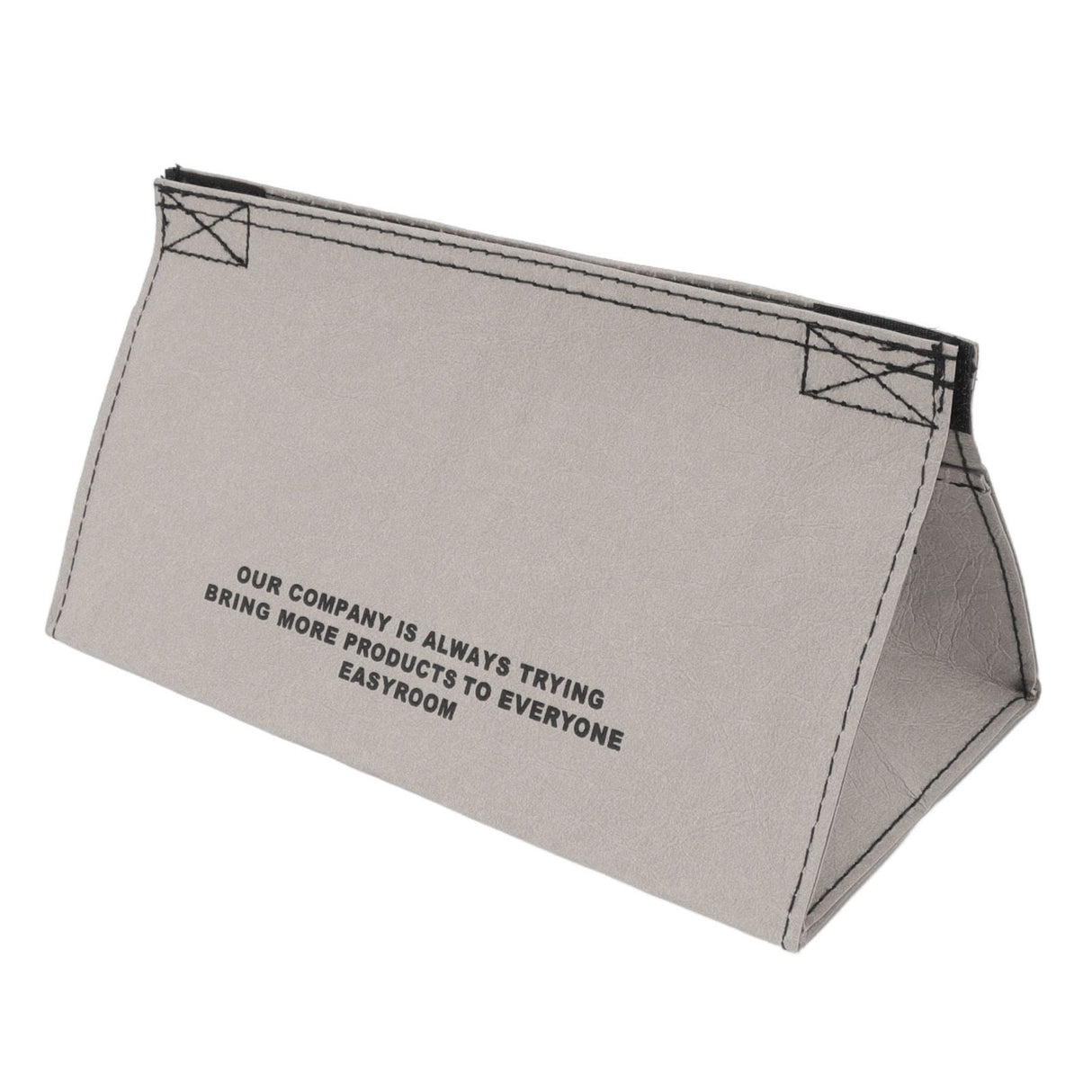Tissue Box Cover Leather Tissue Dispenser Waterproof Simple Modern Style for Living Room Bedroom Grey