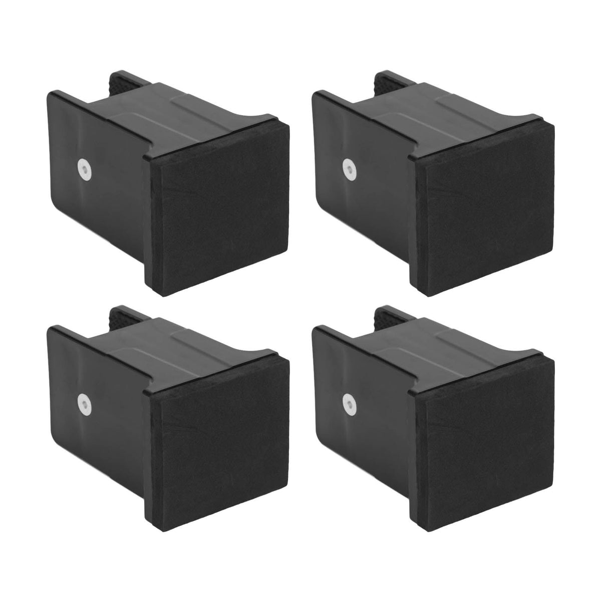 4pcs Adjustable Furniture Risers with Screw Clamp Rubber Bed Couch Risers for Heavy Duty Furniture Black