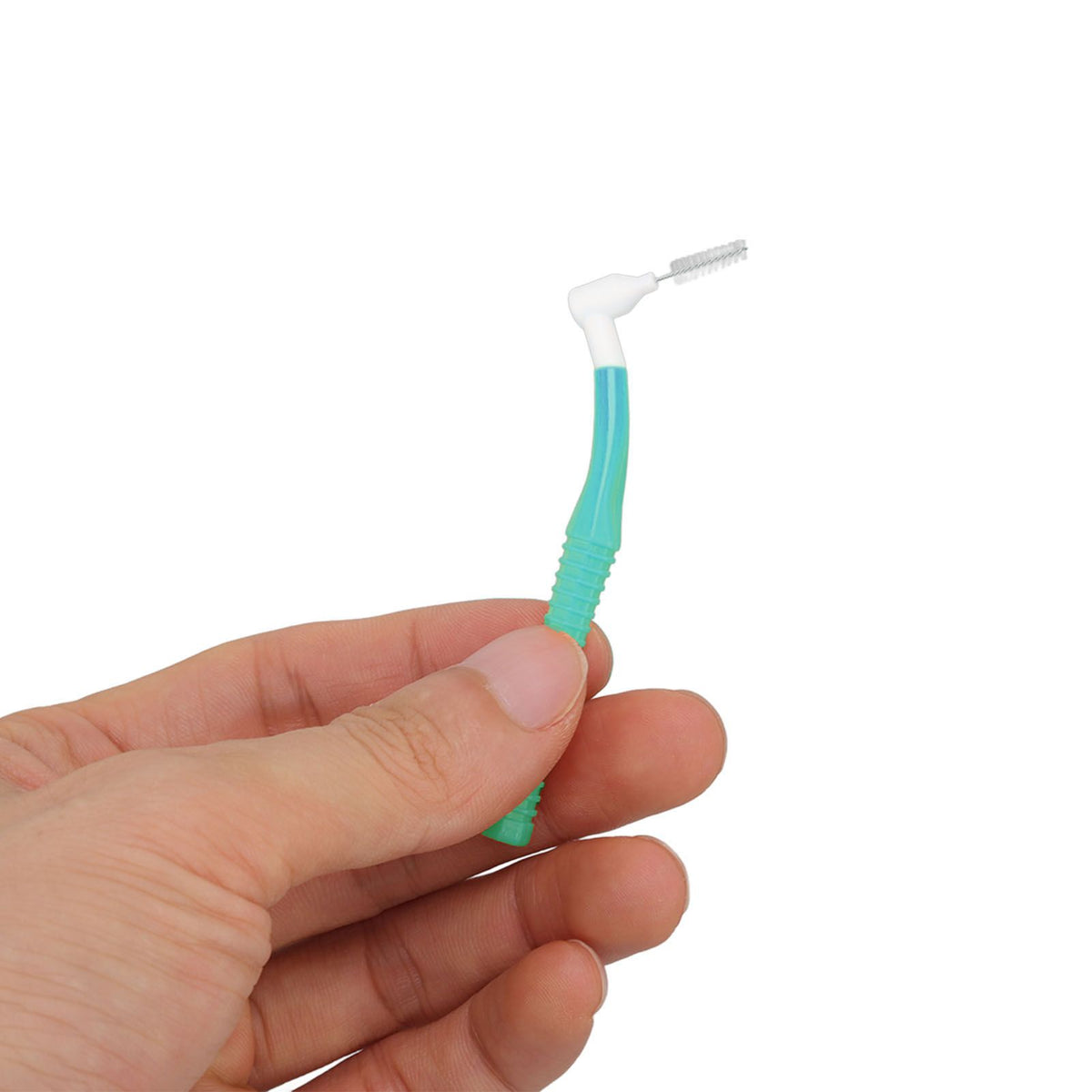 25Pcs L Shape Push Pull Interdental Brush Oral Care Teeth Whitening Dental Tooth Pick Tooth Orthodontic Cleaning Brush Green