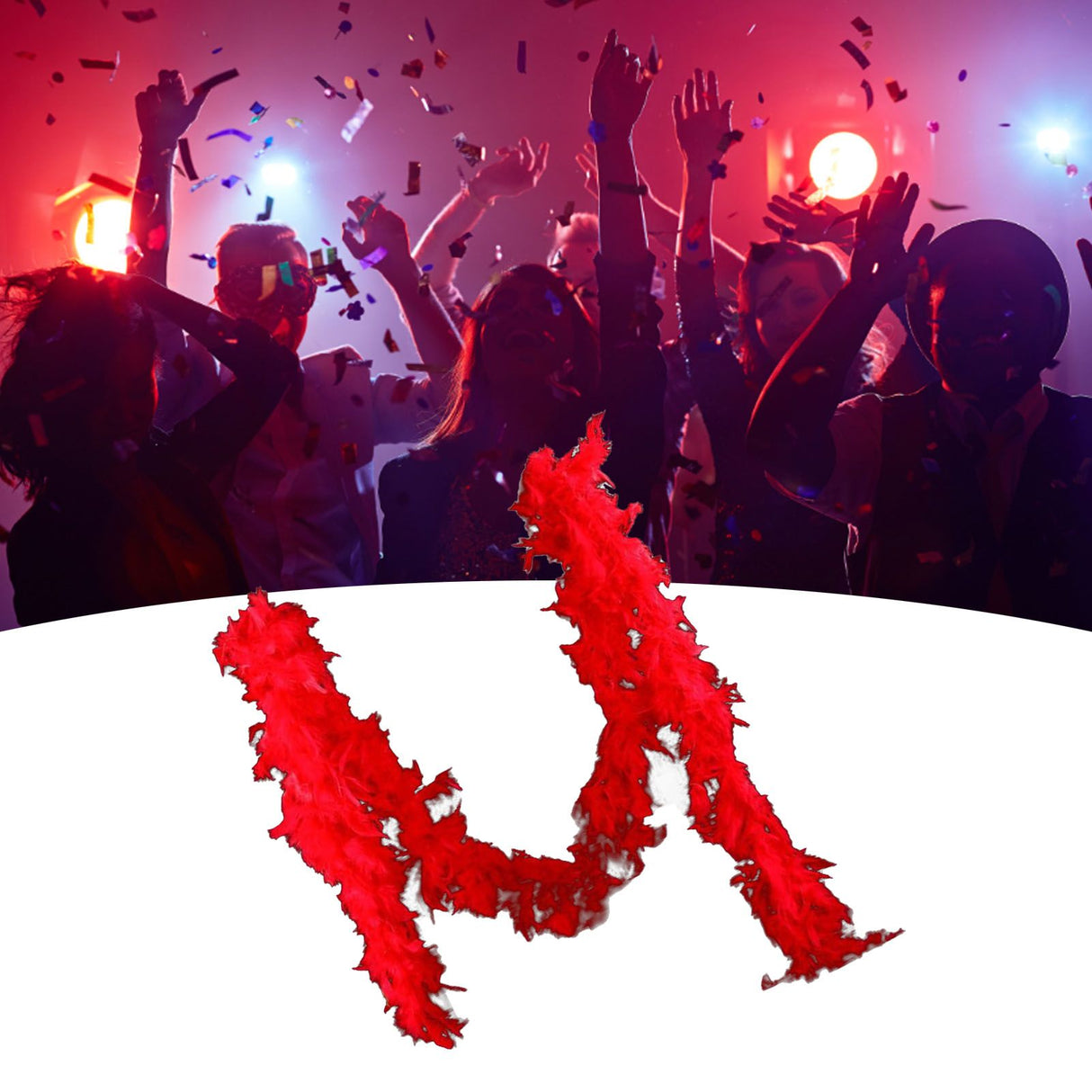 Feather Boa Red 1.8m Chandelle Feather Boa Decor for Dancing Wedding Party Decoration