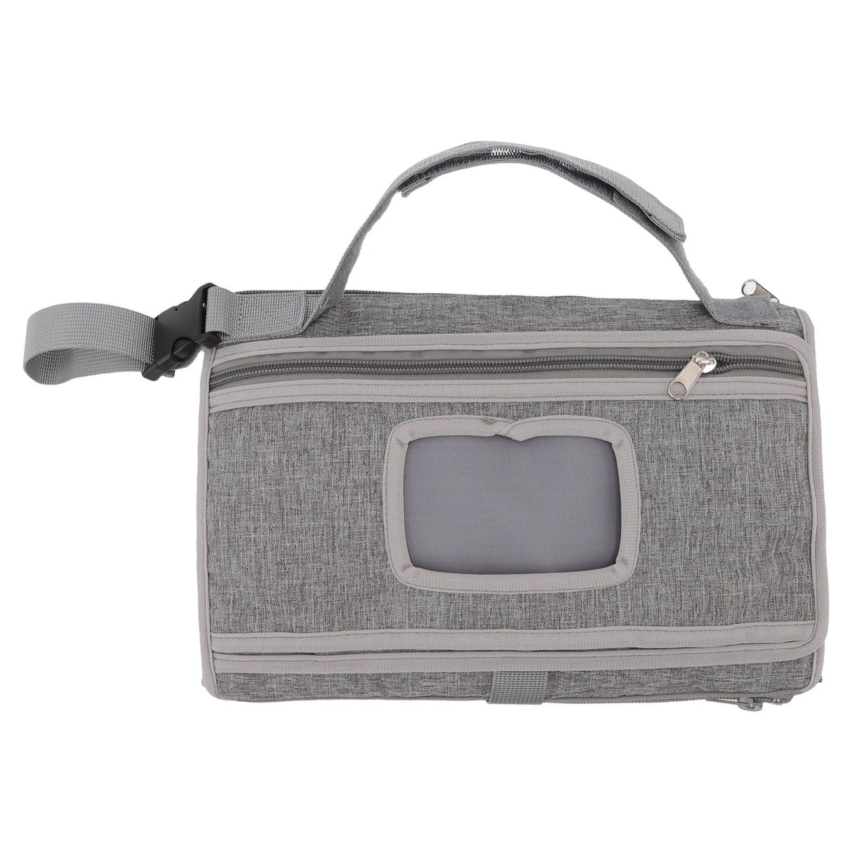 Diaper Pad Baby Changing Mat Mommy Bag with Handle Strap Foldable Detachable Travel Changing Pad Grey