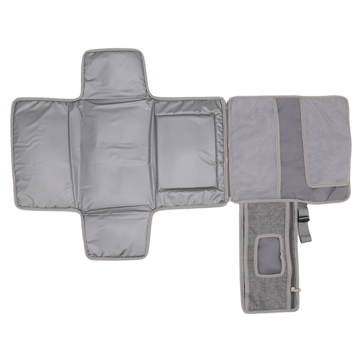 Diaper Pad Baby Changing Mat Mommy Bag with Handle Strap Foldable Detachable Travel Changing Pad Grey