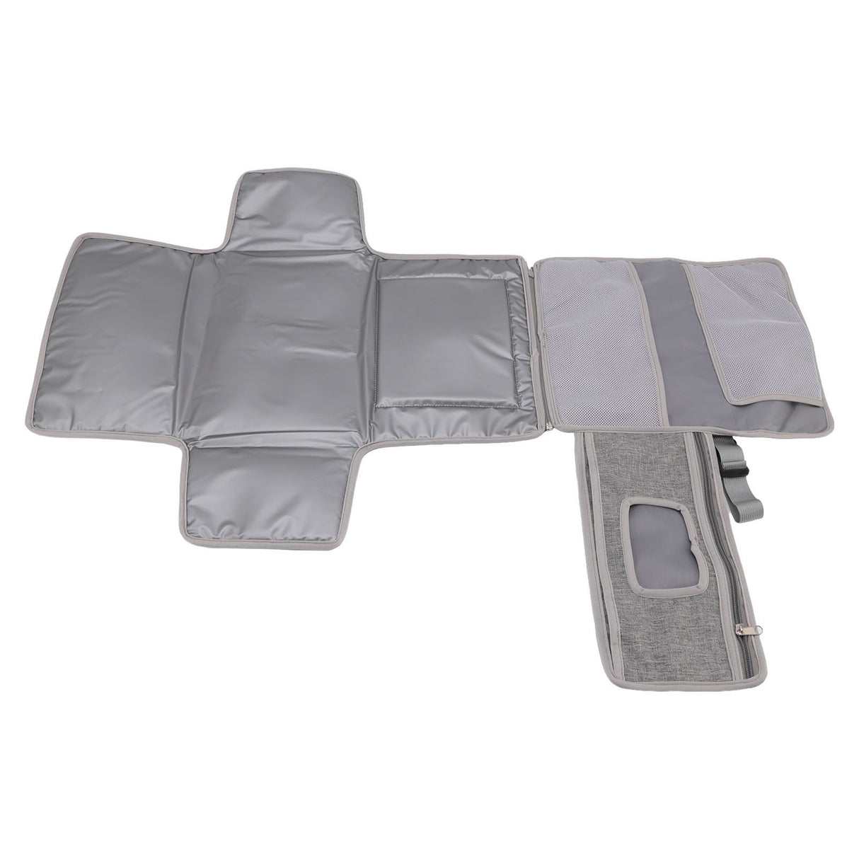 Diaper Pad Baby Changing Mat Mommy Bag with Handle Strap Foldable Detachable Travel Changing Pad Grey