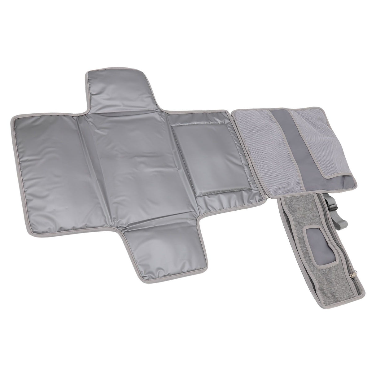 Diaper Pad Baby Changing Mat Mommy Bag with Handle Strap Foldable Detachable Travel Changing Pad Grey