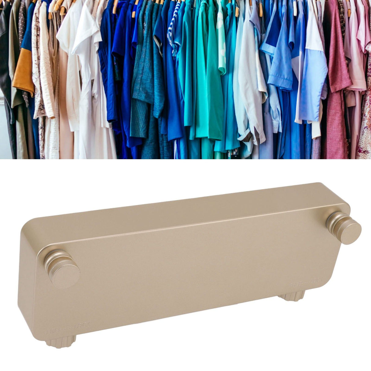 Retractable Clothesline 5.2 Meters Space Saving Safety Design Clothes Drying Line for Bathrooms Balconies Gold