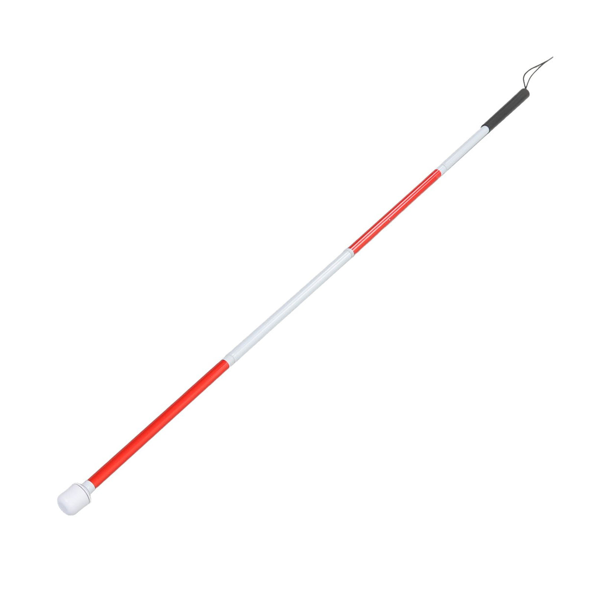 Folding Blind Cane Anti Slip Handle Red White Aluminium Light Weight Folding Walking Stick for Vision Impaired