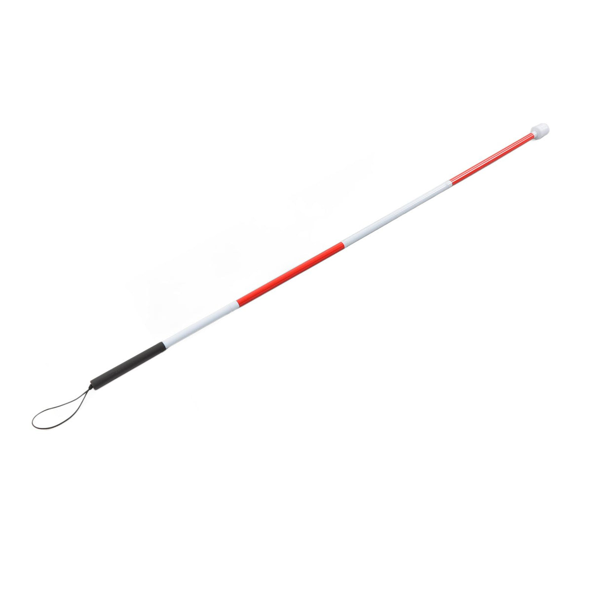 Folding Blind Cane Anti Slip Handle Red White Aluminium Light Weight Folding Walking Stick for Vision Impaired