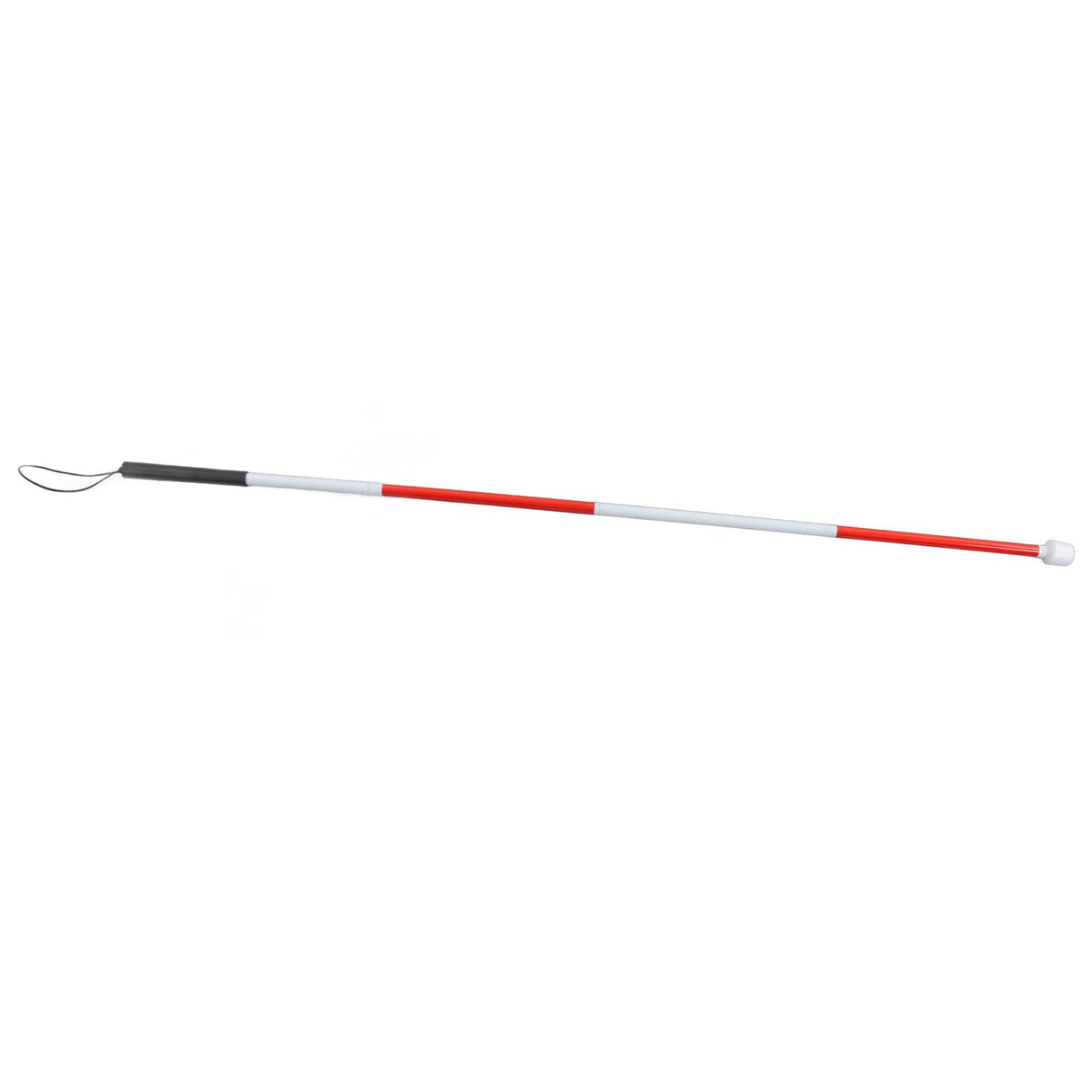 Folding Blind Cane Anti Slip Handle Red White Aluminium Light Weight Folding Walking Stick for Vision Impaired