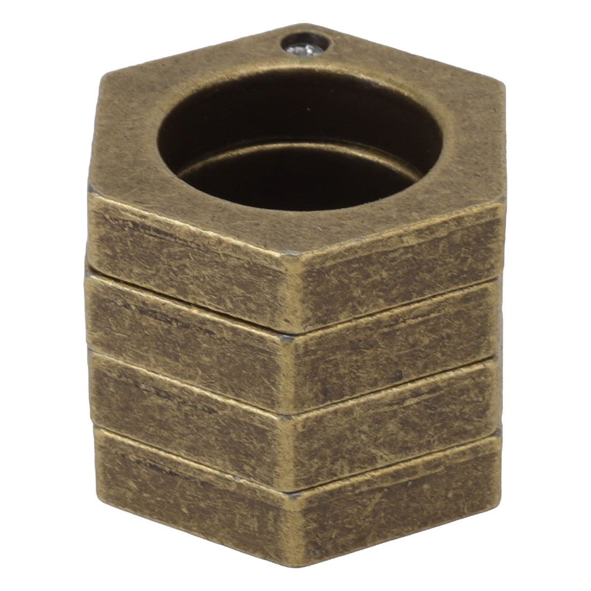 Defense Rings Aluminium Alloy Glossy Hexagonal Window Breaker for Emergency Defense Supplies Bronze