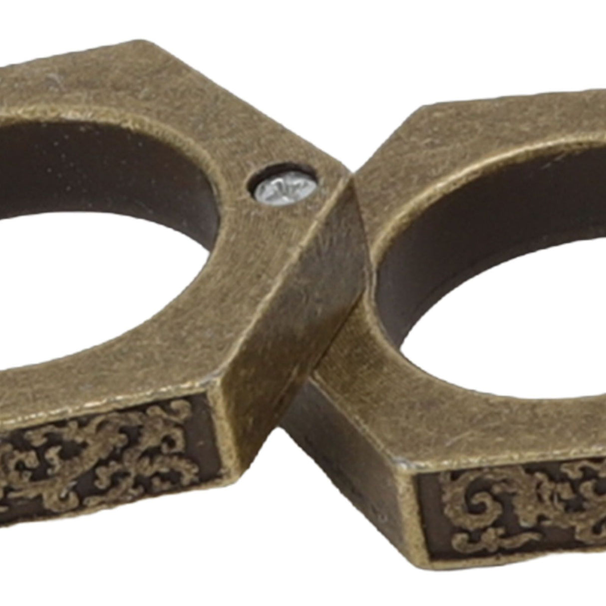 Defense Rings Aluminium Alloy Glossy Hexagonal Window Breaker for Emergency Defense Supplies Bronze