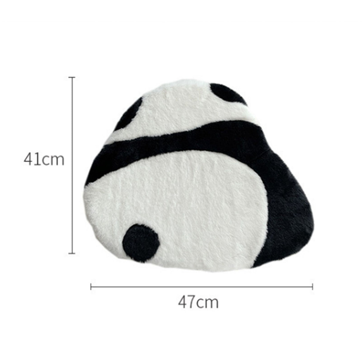 Cute Panda Chair Cushion Comfortable Hand Feel Non Slip Lovely Seating Cushion for Office Bedroom 47x41cm/18.5x16.1in
