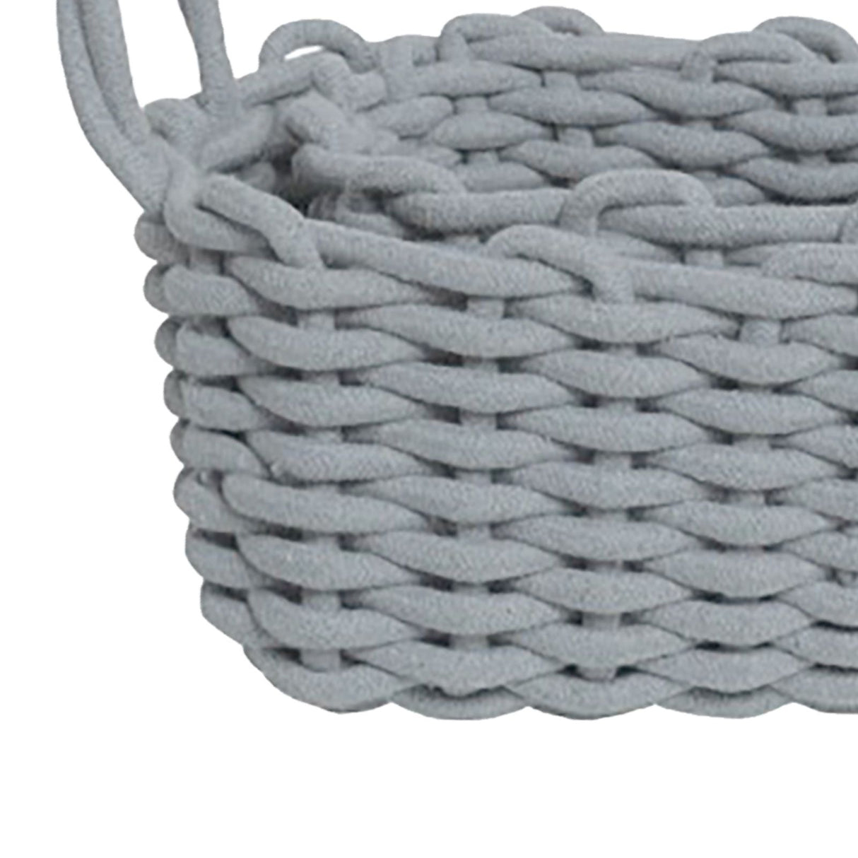 Cotton Rope Storage Basket Hand Knitting Nordic Style Desktop Storage Organizer for Key Snacks Underwear Grey 36x25x15cm/14.2x9.8x5.9in