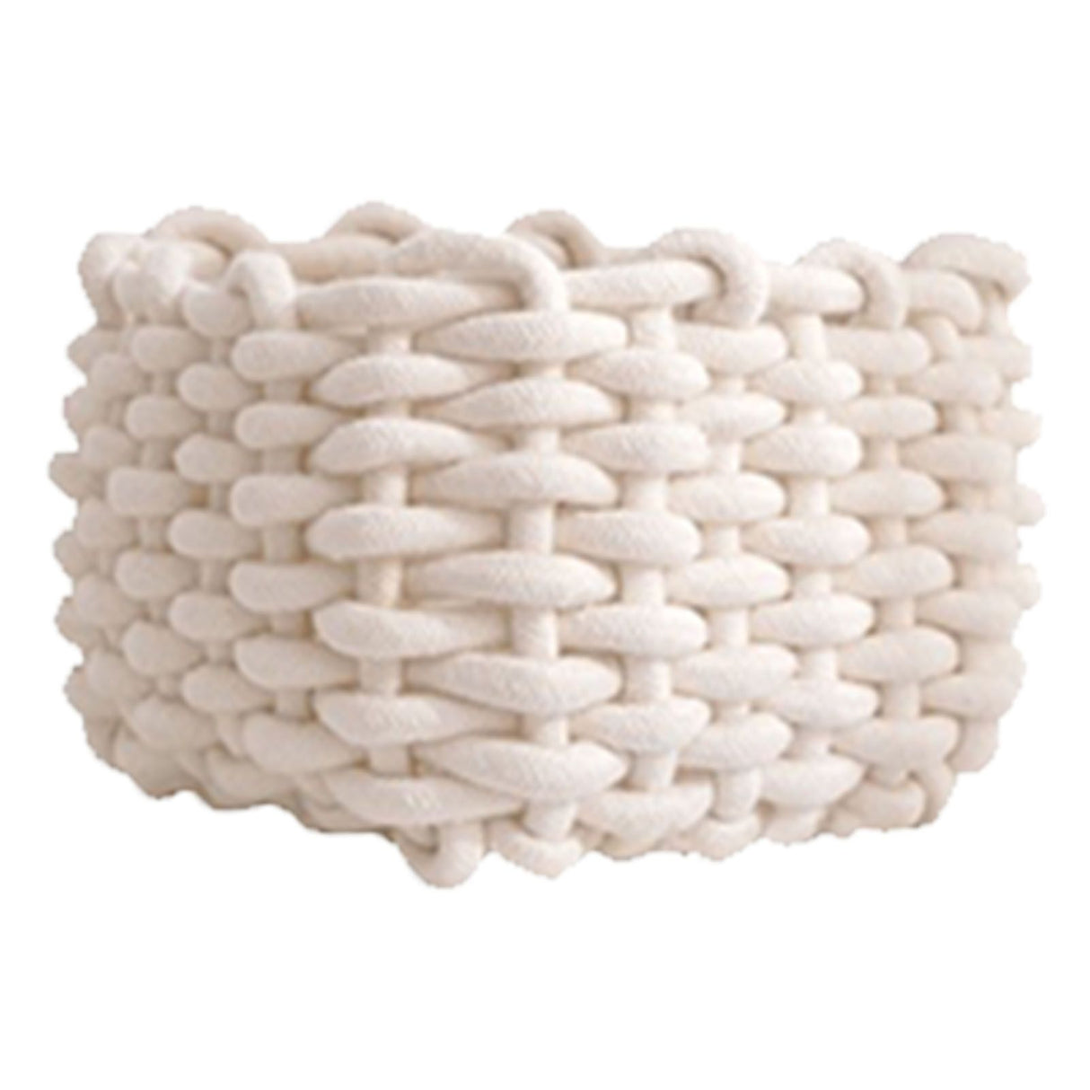 Cotton Rope Storage Basket White Simple Desktop Storage Organizer for Key Wallet Cosmetics