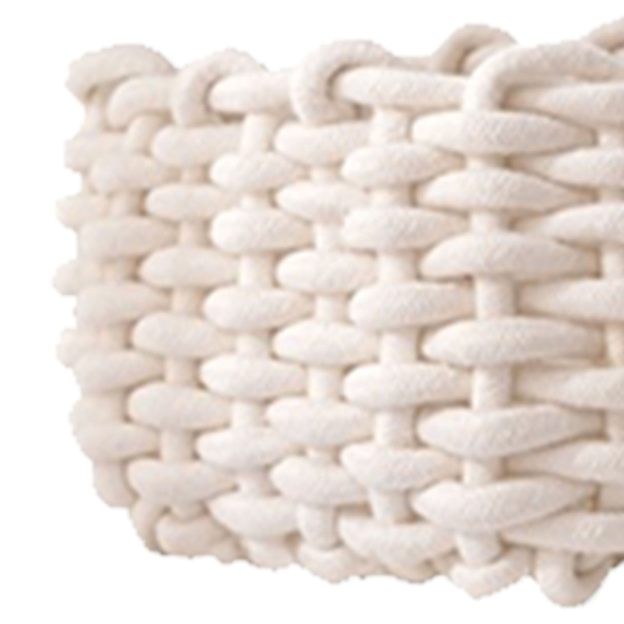 Cotton Rope Storage Basket White Simple Desktop Storage Organizer for Key Wallet Cosmetics