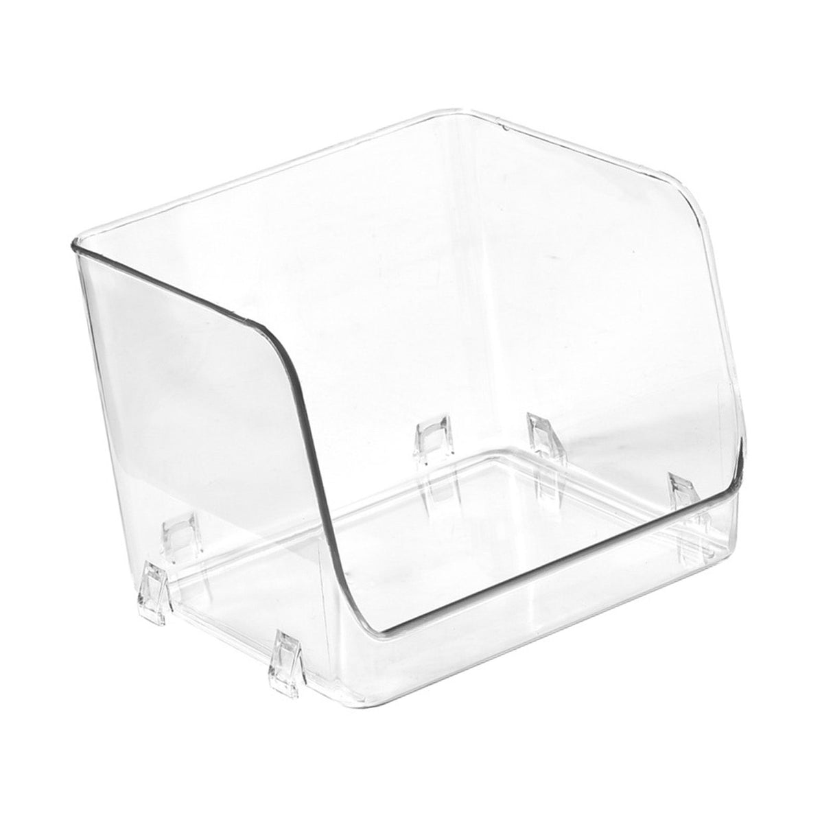 Cosmetic Display Case Multifunction Stackable Plastic Transparent Makeup Organizer for Home 15.5x15x12.8cm/6.1x5.9x5.3in