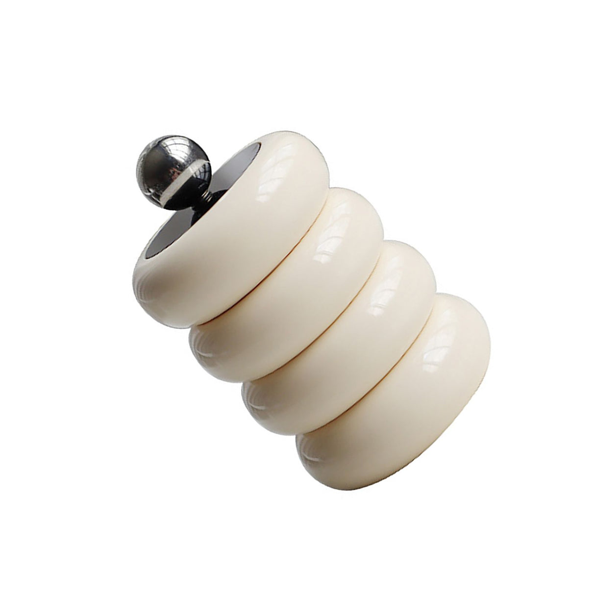 Nordic Style Qtip Holder Dispenser Desktop Dustproof Cotton Swab Storage Container Doughnut Shape Makeup Storage Box with Lid Milky White 4 Layers