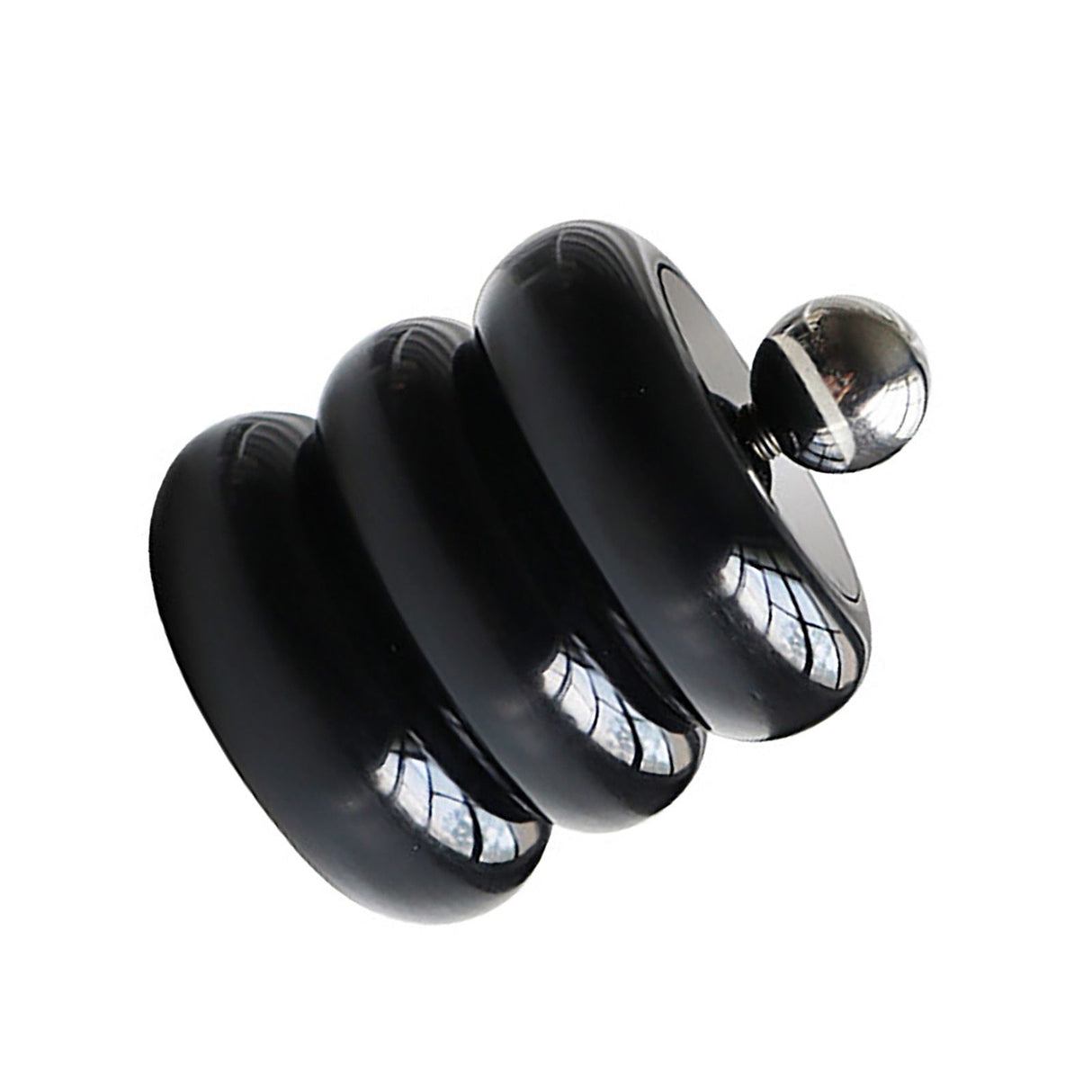 Nordic Style Qtip Holder Dispenser Desktop Dustproof Cotton Swab Storage Container Doughnut Shape Makeup Storage Box with Lid Black 3 Layers