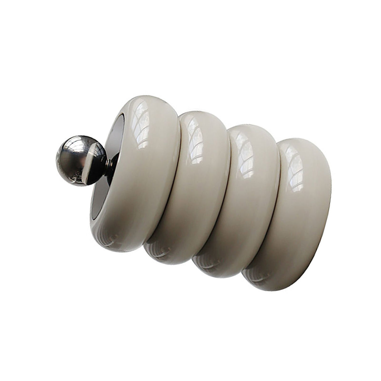 Nordic Style Qtip Holder Dispenser Desktop Dustproof Cotton Swab Storage Container Doughnut Shape Makeup Storage Box with Lid Khaki 4 Layers