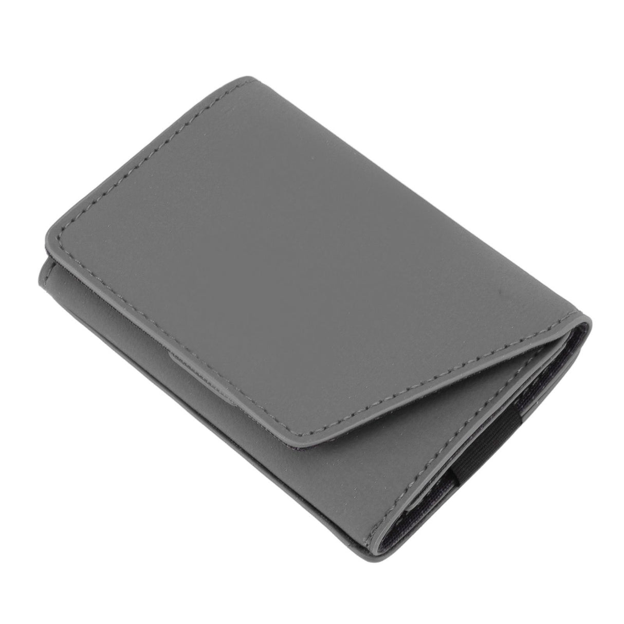 Minimalist Wallet Leather Credit Card Holder Coin Purse Portable Multi Function Card Holder Wallet for Men Women Grey