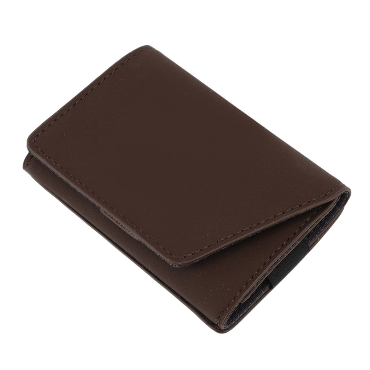 Minimalist Wallet Leather Credit Card Holder Coin Purse Portable Multi Function Card Holder Wallet for Men Women Brown