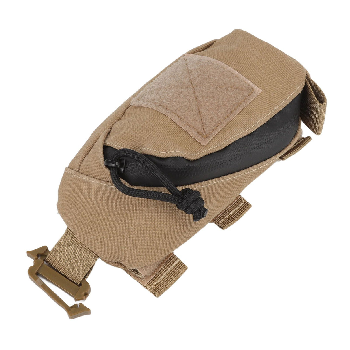 Outdoor Backpack Shoulder Strap Pouch Clip On Pouch Backpack Attachment Bag for Hikers Khaki