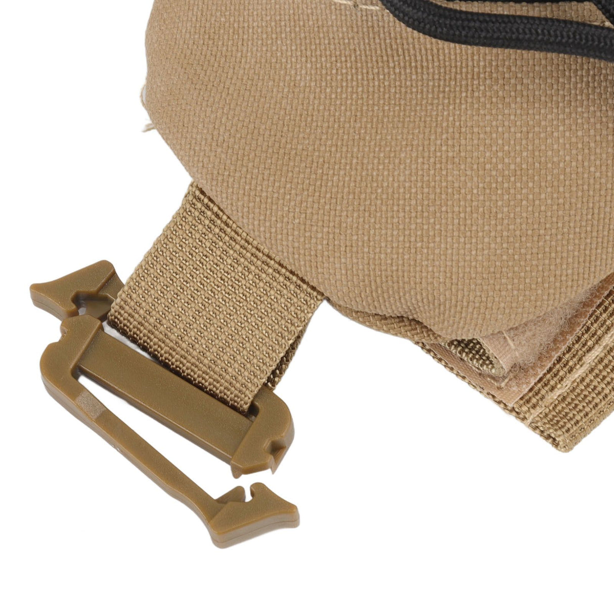 Outdoor Backpack Shoulder Strap Pouch Clip On Pouch Backpack Attachment Bag for Hikers Khaki