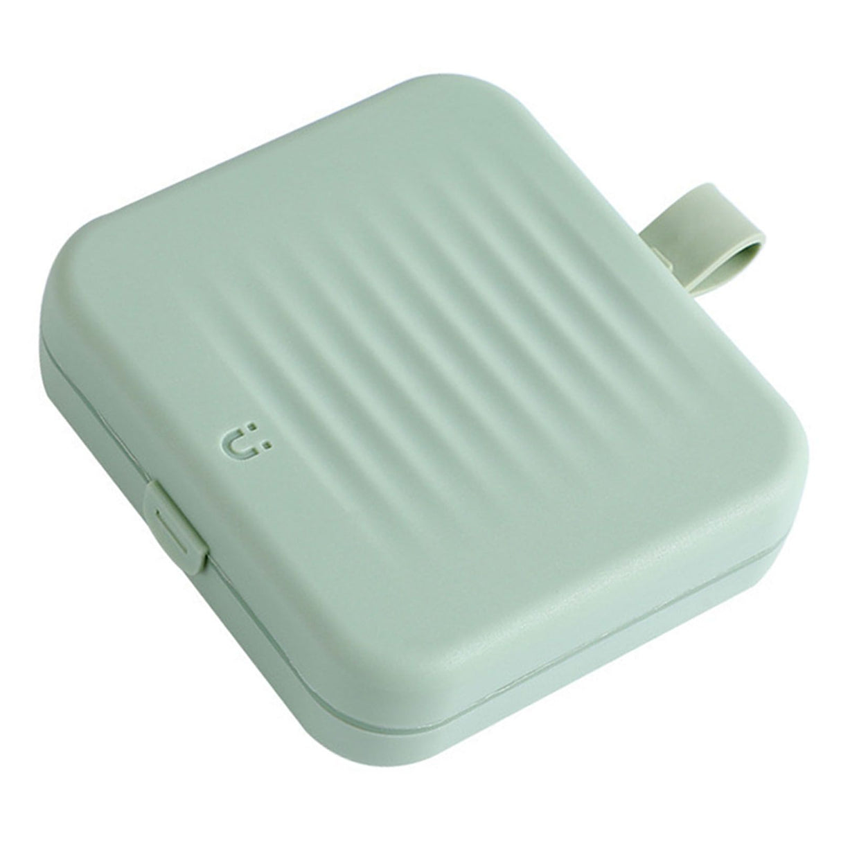 Magnetic Suction Sewing Box Portable Small Double Layer Magnetic Sewing Box Kit for Home Dormitory Travel Green