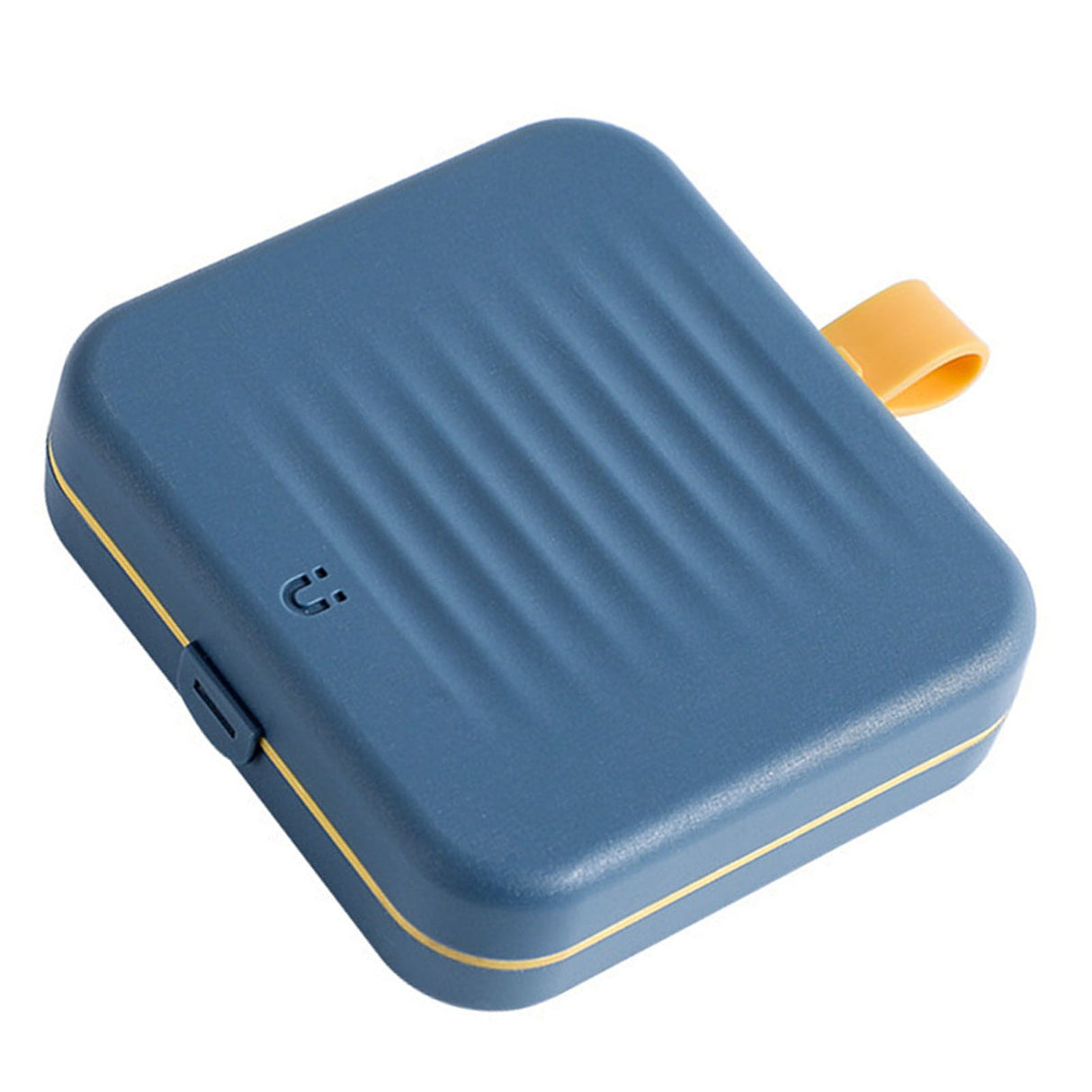 Magnetic Suction Sewing Box Portable Small Double Layer Magnetic Sewing Box Kit for Home Dormitory Travel Blue