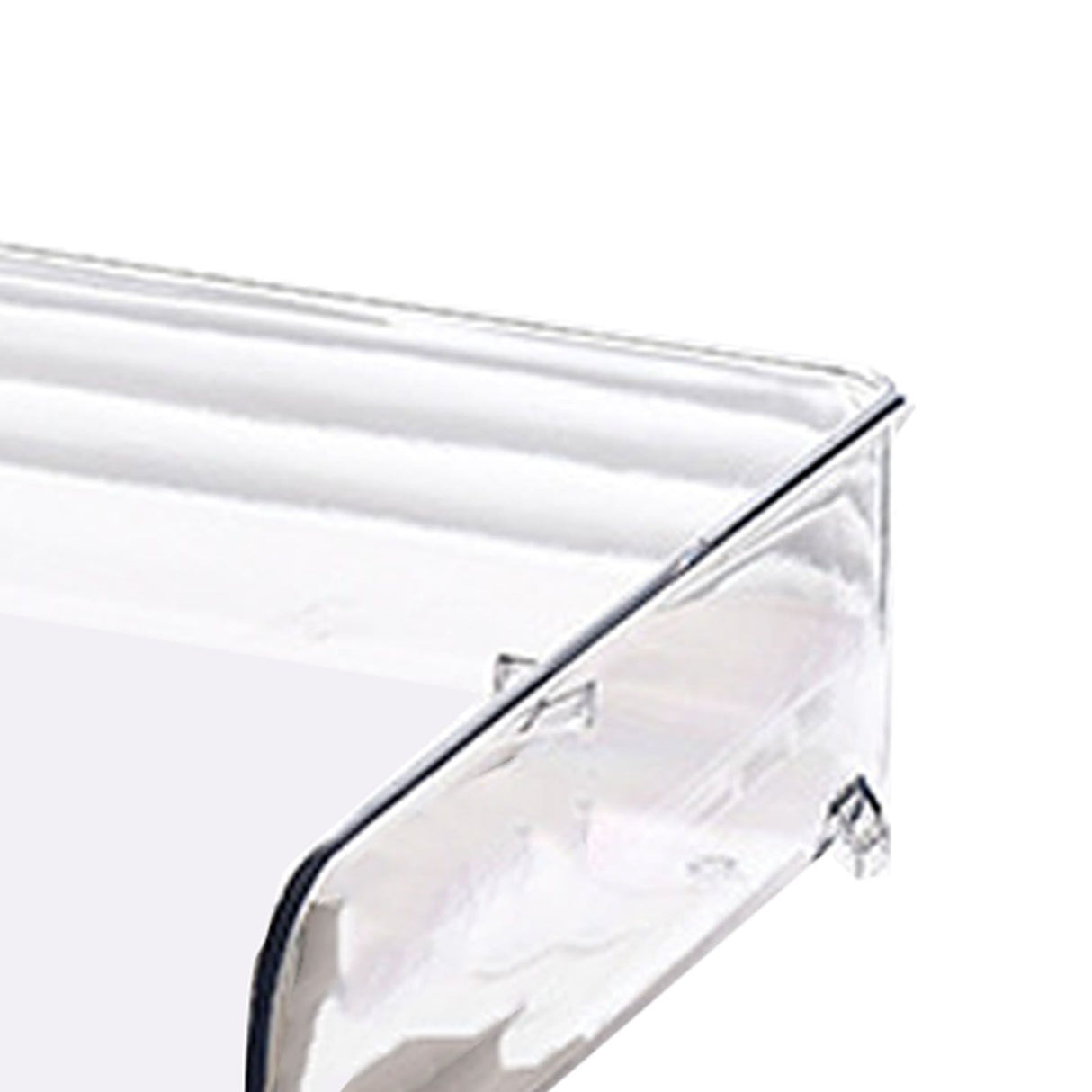A4 Paper Storage Box Stackable Plastic Large Opening Single Layer Desktop File Organizer for Office Transparent 32.5x25x7.5cm/12.8x9.8x3.0in