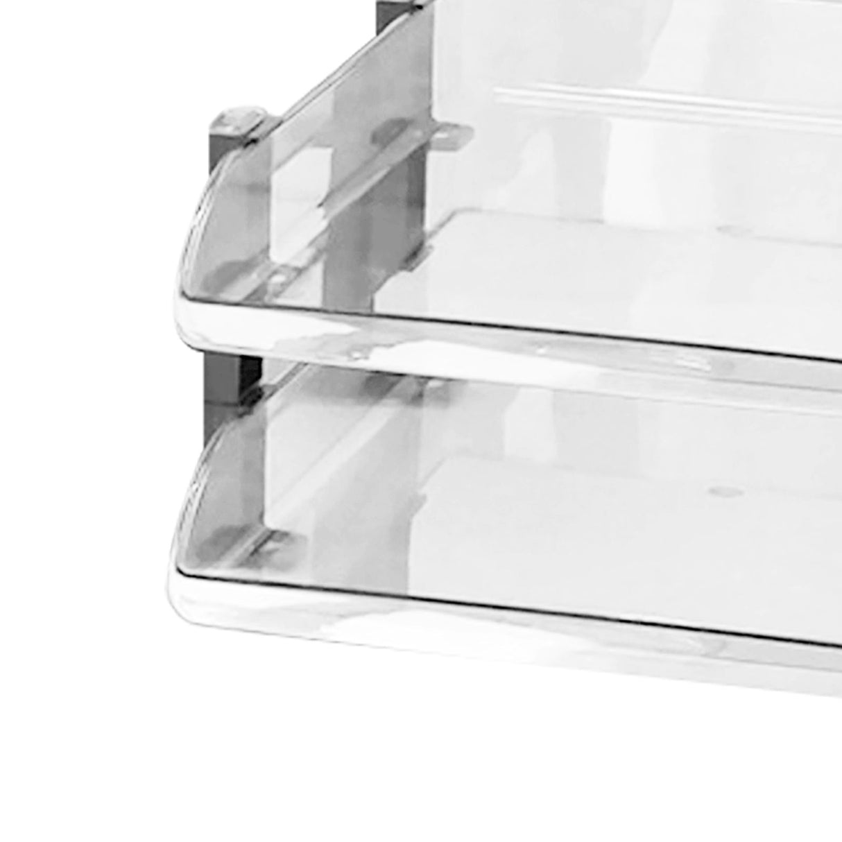 Desk File Letter Tray Layered Classified Documents Rack Acrylic Office Storage Rack Transparent 2 Layers 280x372x144mm