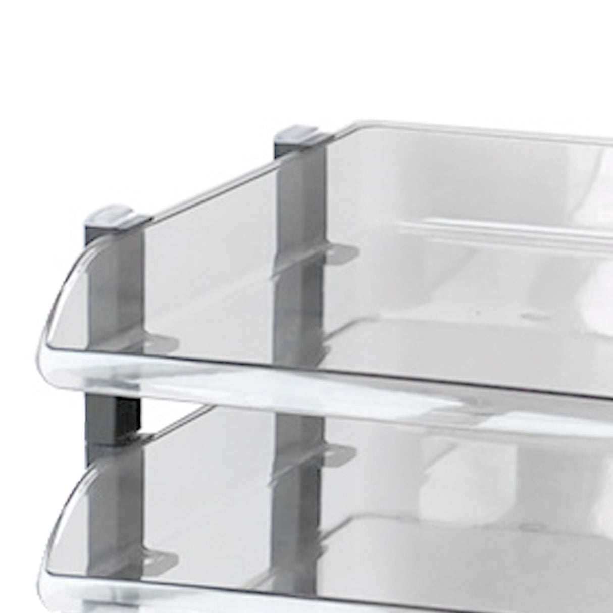 Desk File Letter Tray Layered Classified Documents Rack Acrylic Office Storage Rack Transparent 3 Layers 280x372x247mm