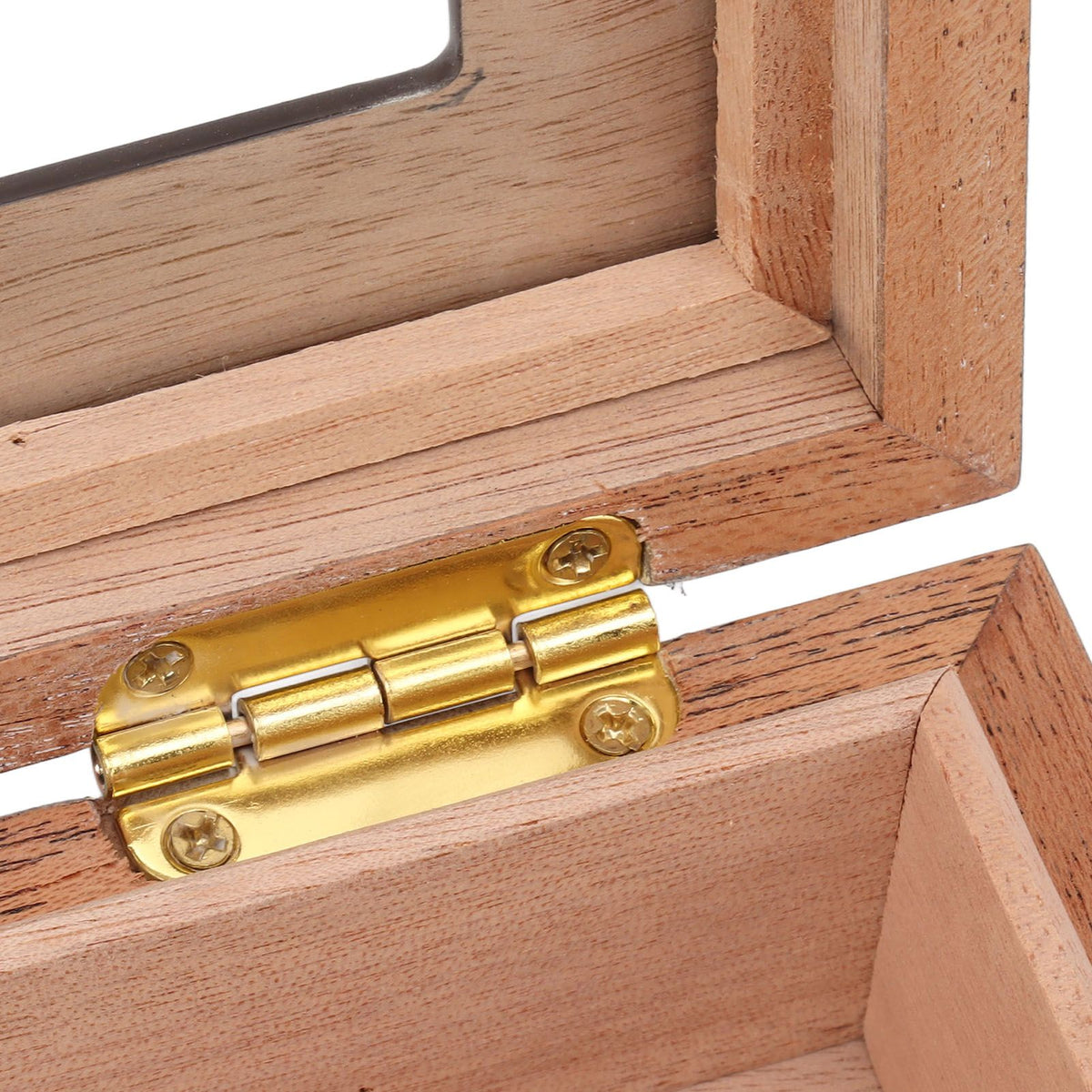 Cigar Humidors Box Transparent Window Cigar Humidor Mini Portable Cigar Box with Mechanical Hygrometer