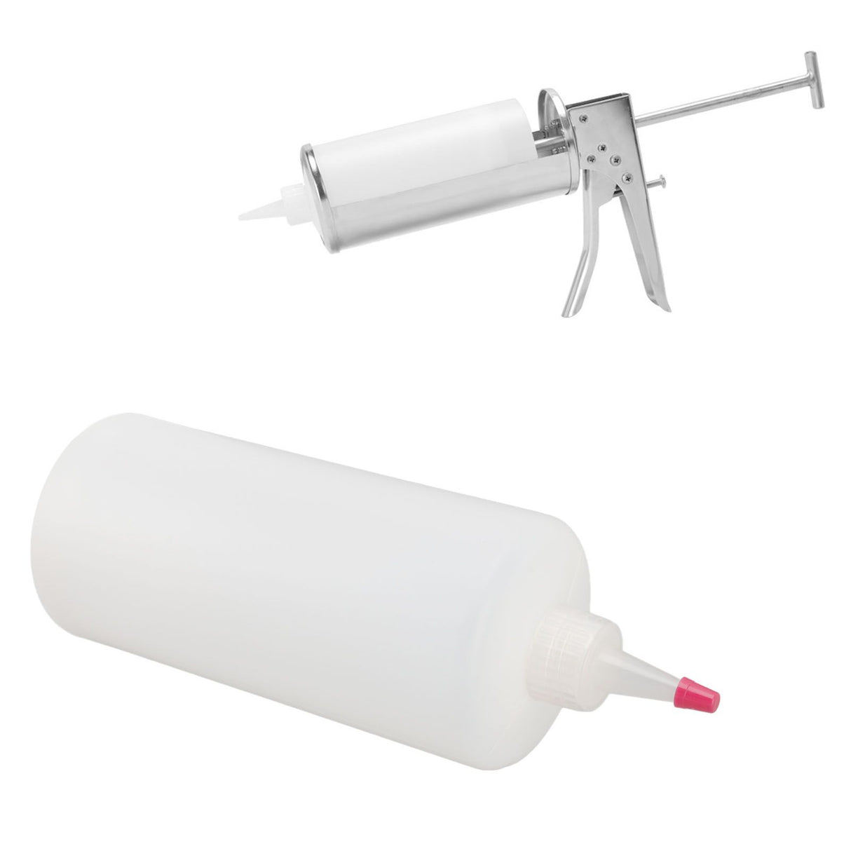 Burger Sauce Bottle Detachable Easy to Clean Hamburger Jam Filler Bottle with Squeeze Nozzle for Kitchen