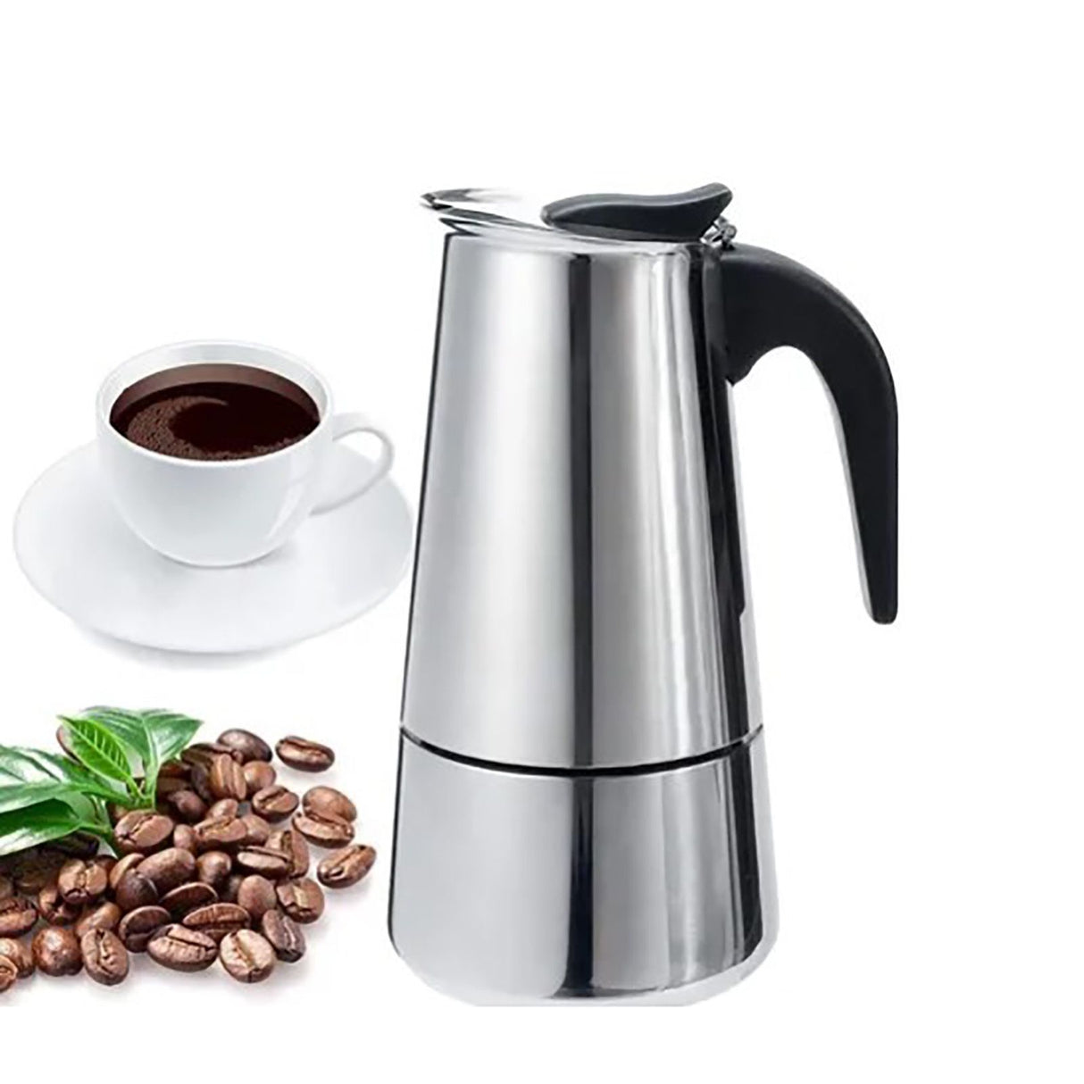 100ML Stainless Steel Coffee Maker Moka Pot Insulated Thermal Coffee Pot for Hand Brewed Coffee