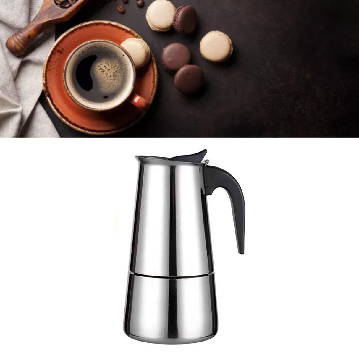 100ML Stainless Steel Coffee Maker Moka Pot Insulated Thermal Coffee Pot for Hand Brewed Coffee