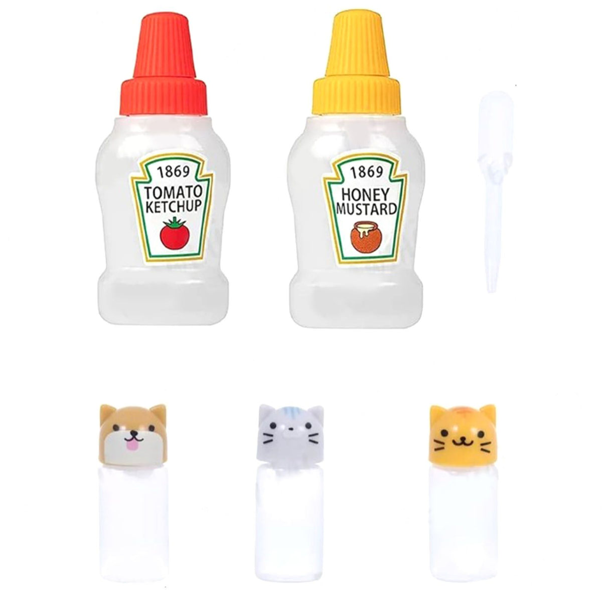 Plastic Mini Bento Soy Sauce Bottles Squeeze Salad Dressing Bottles Portable Sauce Containers