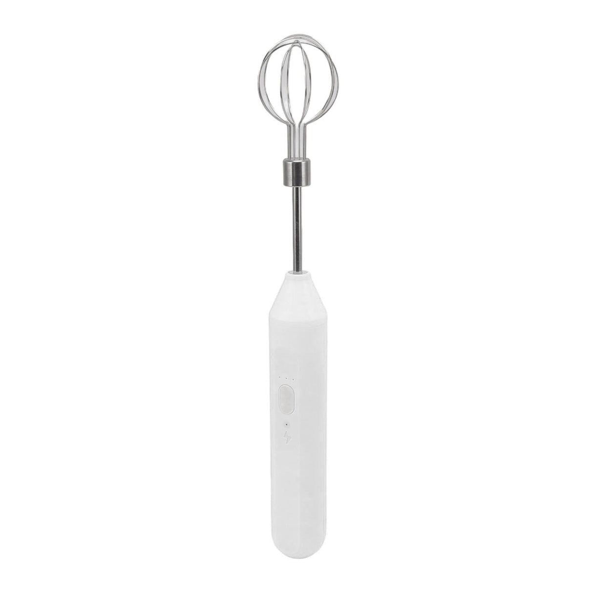 Electric Hand Mixer Three Different Speeds Battery Powered Handheld Milk Frother for Home Baking White