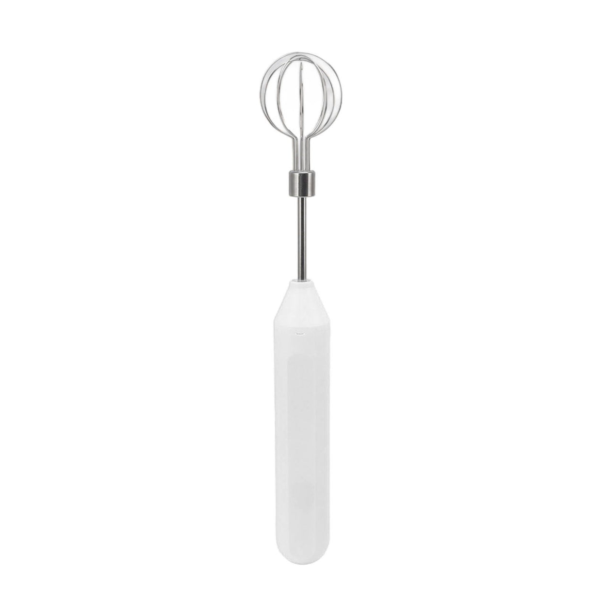 Electric Hand Mixer Three Different Speeds Battery Powered Handheld Milk Frother for Home Baking White