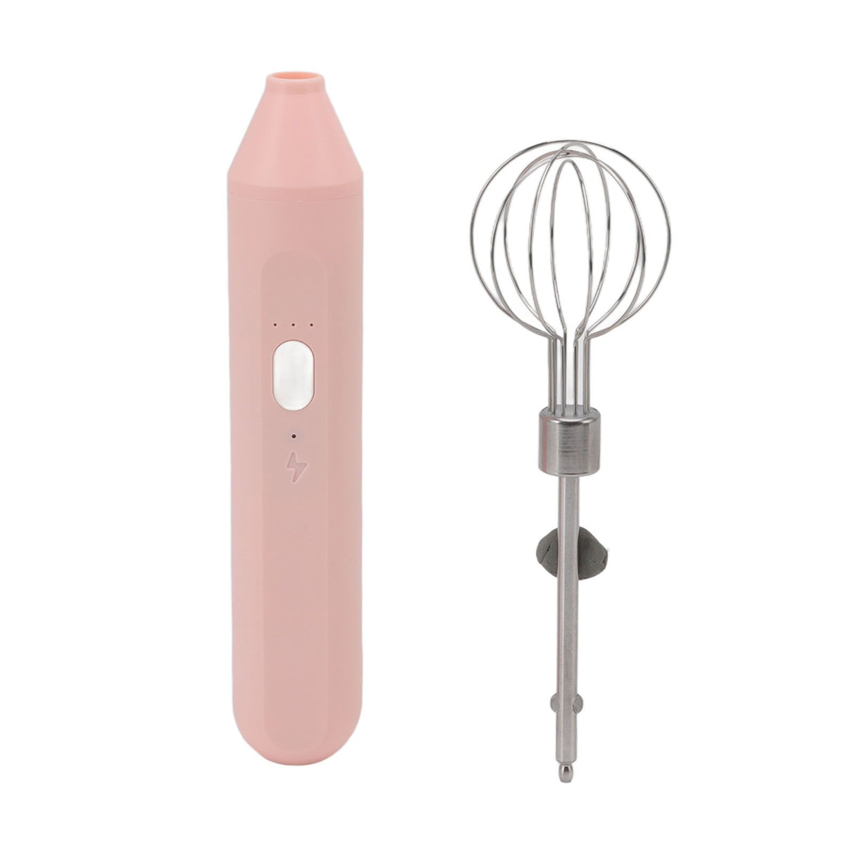 Electric Hand Mixer Three Different Speeds Battery Powered Handheld Milk Frother for Home Baking Pink