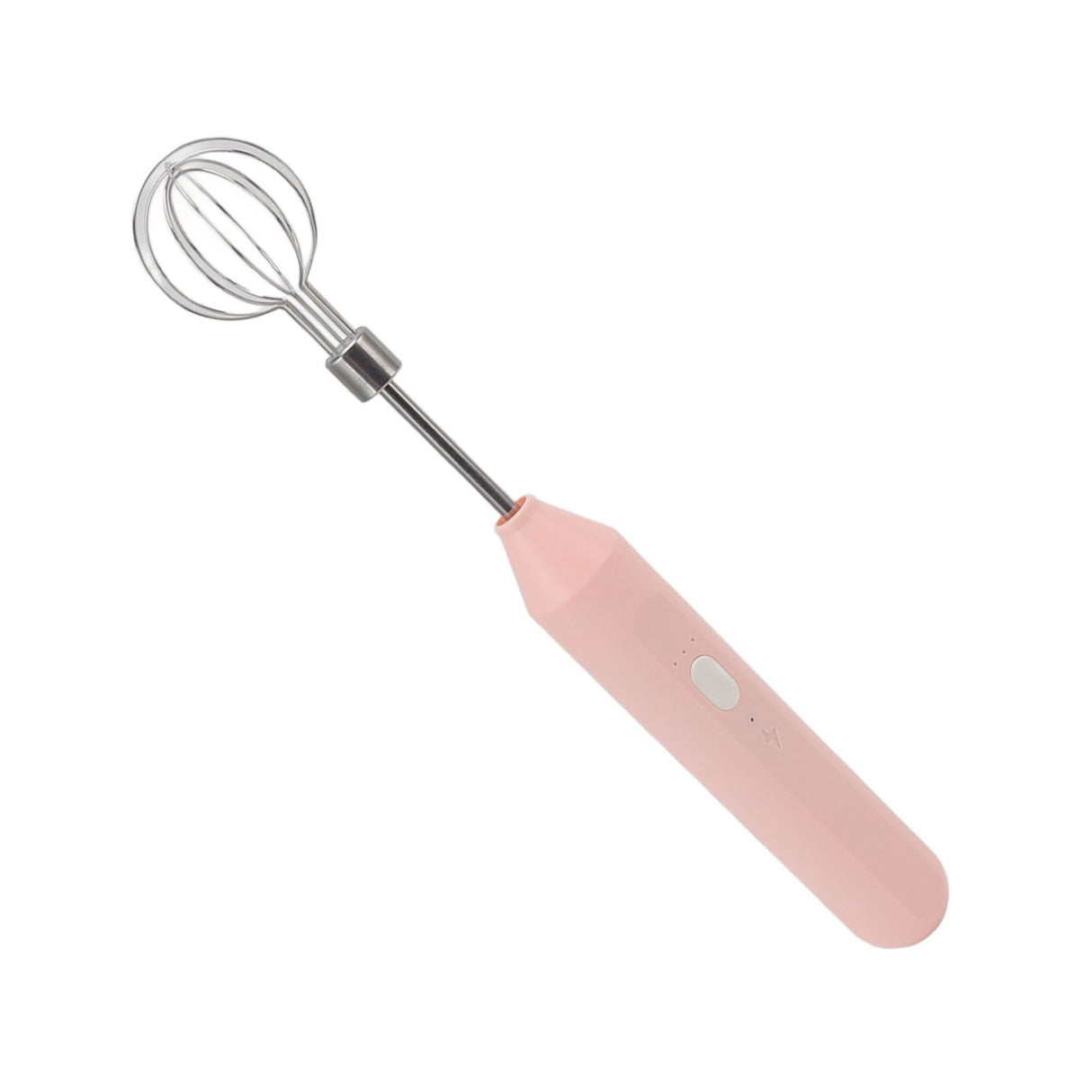 Electric Hand Mixer Three Different Speeds Battery Powered Handheld Milk Frother for Home Baking Pink