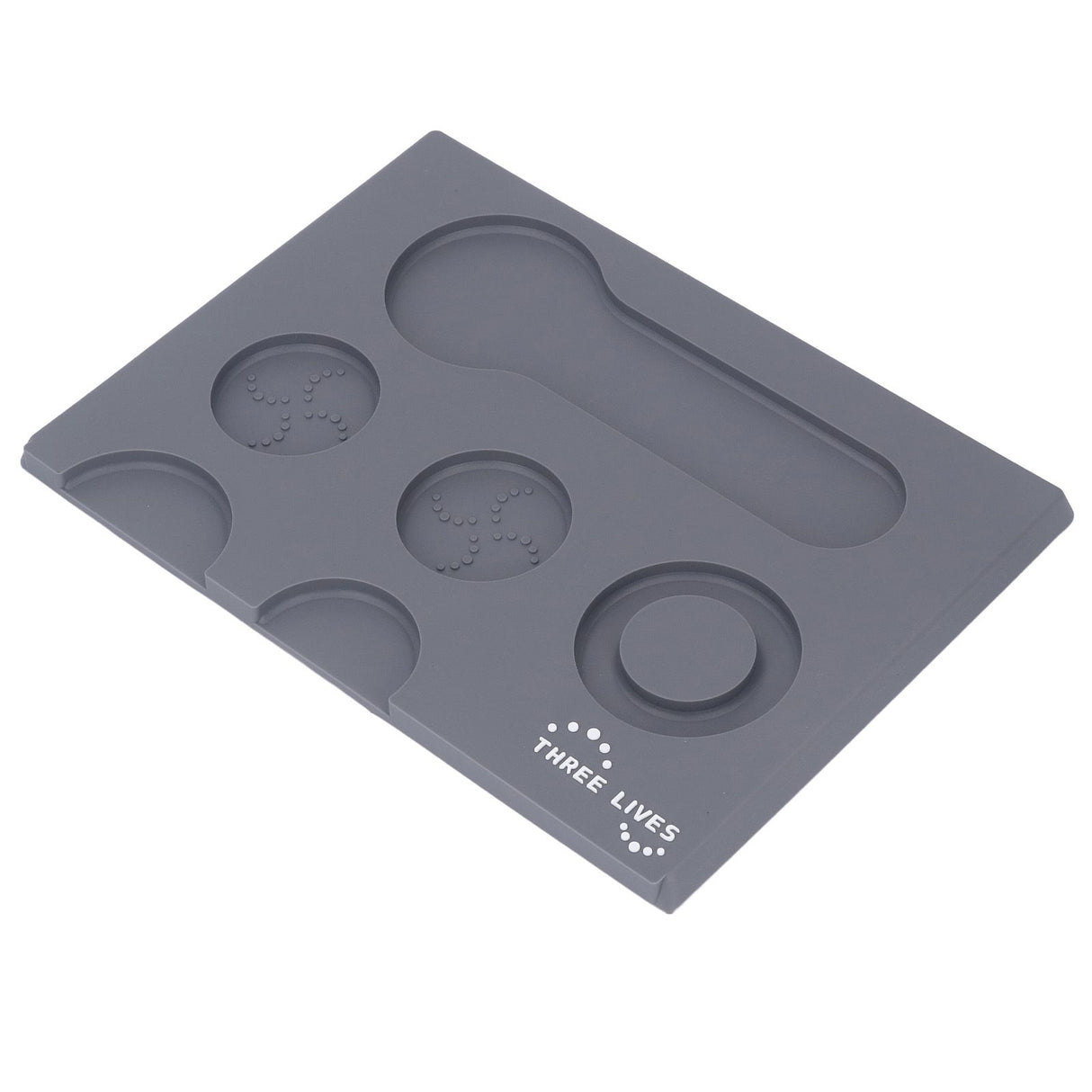 Coffee Tampers Mat Portable PVC Polished Back Antiskid Coffee Tamping Pad for Bar Cafe Home Grey