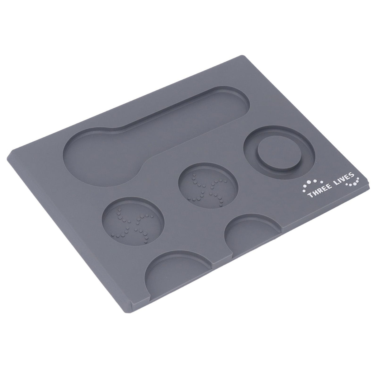 Coffee Tampers Mat Portable PVC Polished Back Antiskid Coffee Tamping Pad for Bar Cafe Home Grey